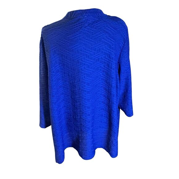 JM Collection Cardigan Sweater Womens Blue Open Front Long Sleeve Size 3XL - Picture 3 of 8